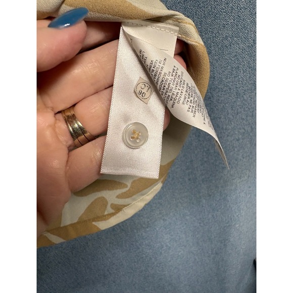 ASOS DESIGN Men's Large L Tan Beige Button Up Shirt Short Sleeve Trendy Chic - Picture 7 of 9